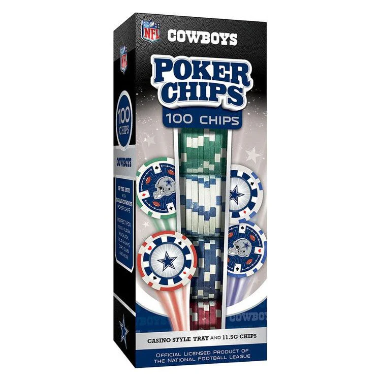 Dallas Cowboys 100 Piece Poker Chips Set (DAC3120) - Image 2
