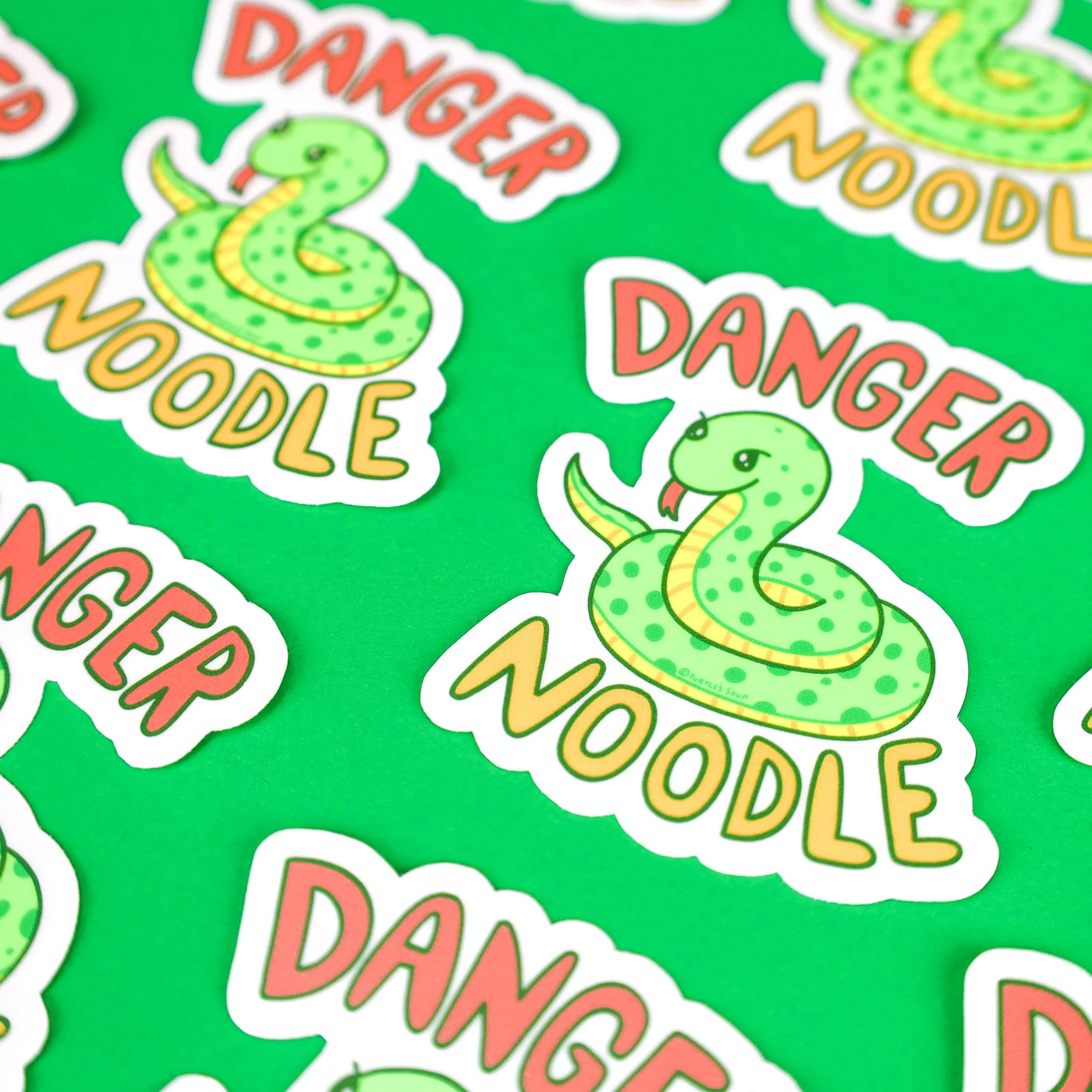Danger Noodle Snake Funny Vinyl Sticker - Image 2