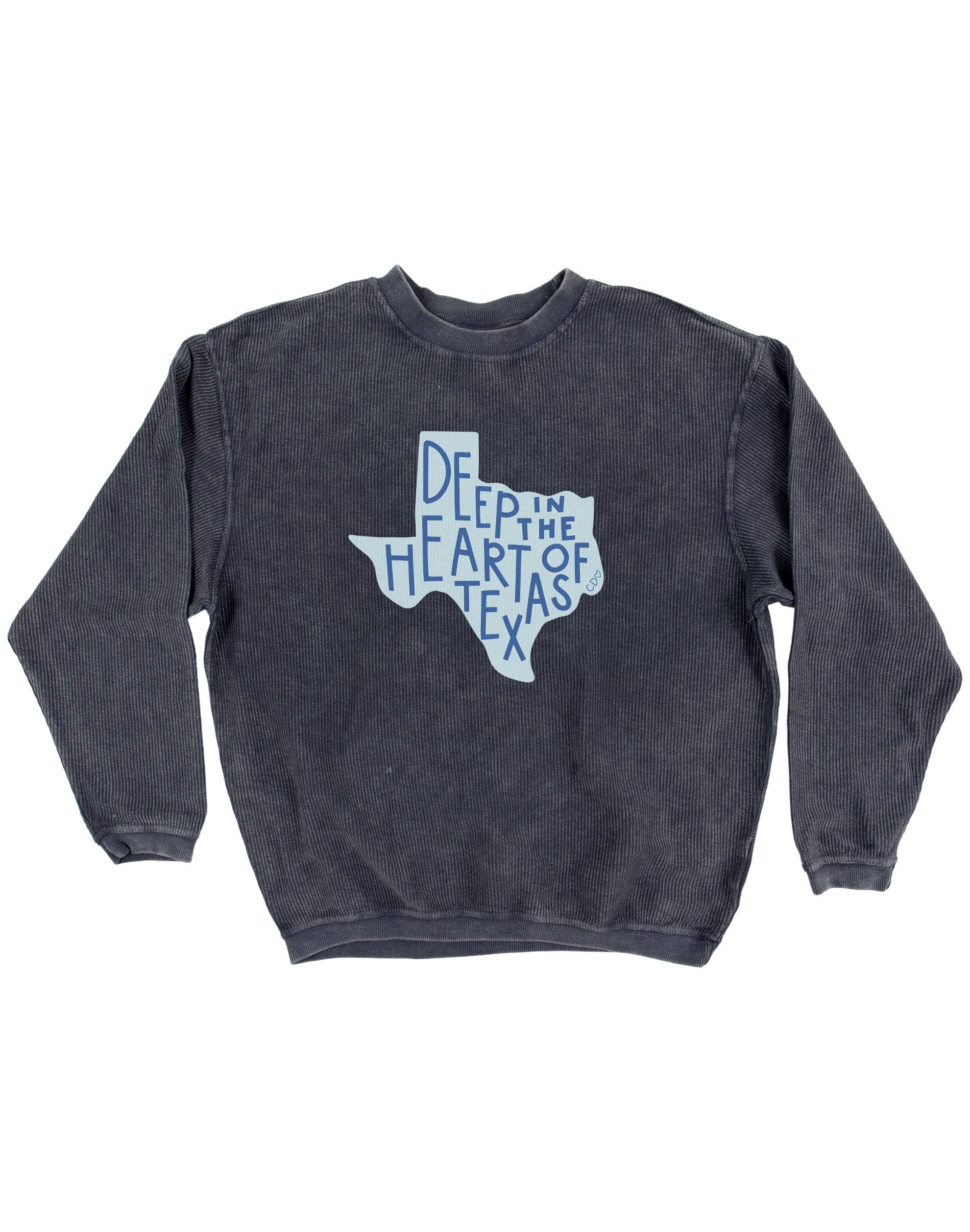 Deep in the Heart of Texas Corded Sweatshirt - Navy - Image 2