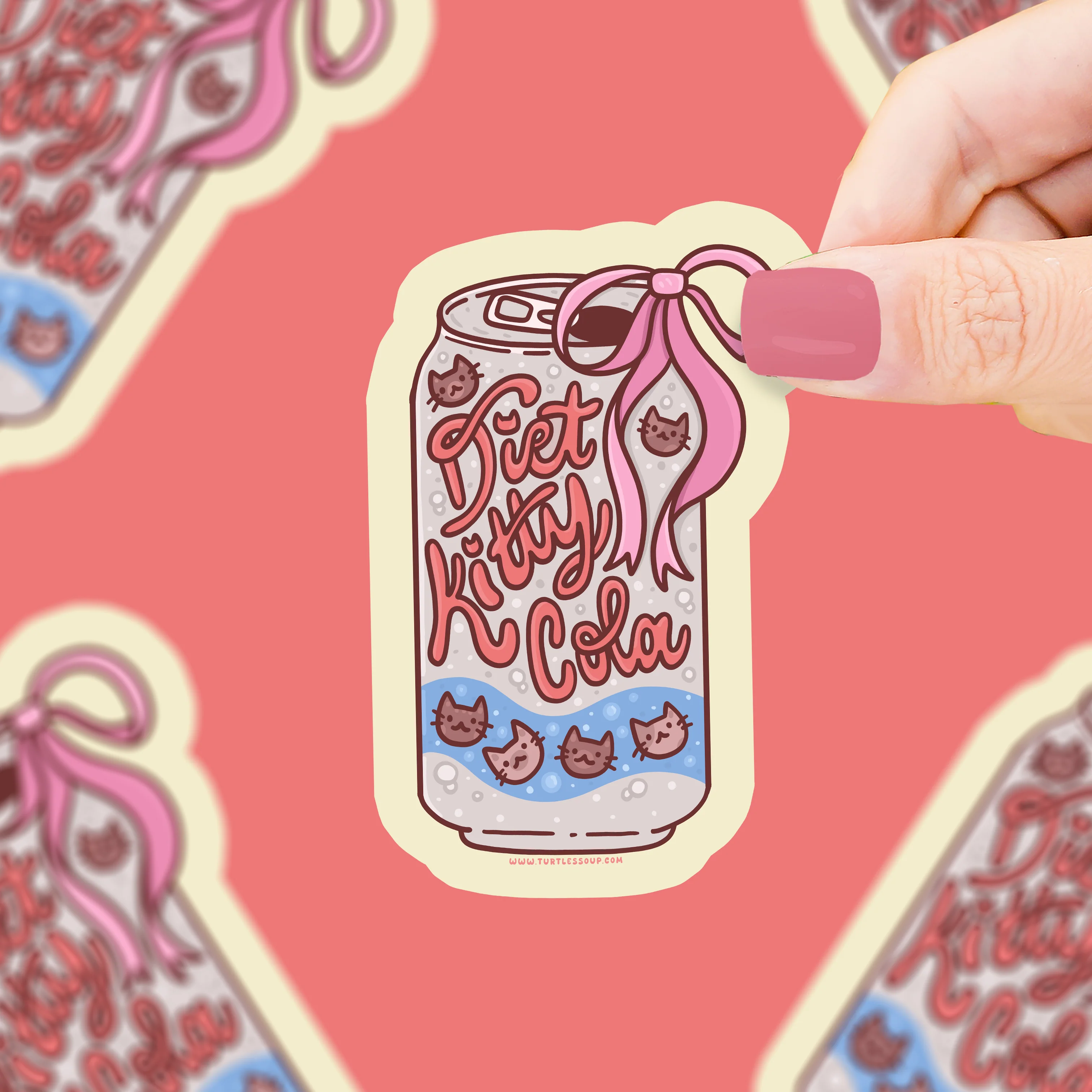 Diet Kitty Cola Cats Vinyl Sticker