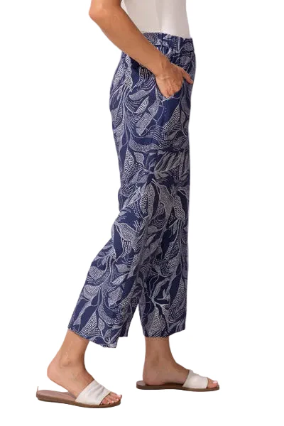 Escape Regatta Rayon Leaves Resort Flood Pant (Navy)(65642) - Image 2