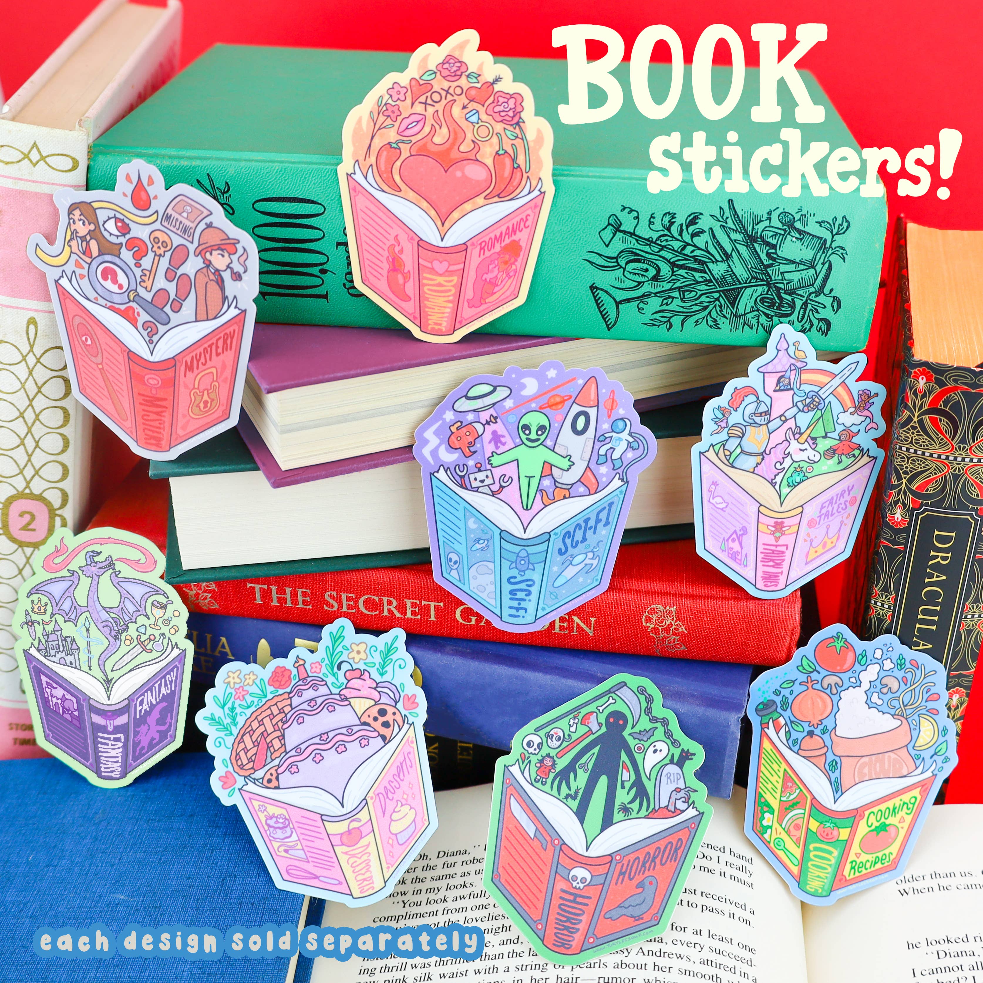 Fantasy Book Club Bookish Vinyl Sticker - Image 2