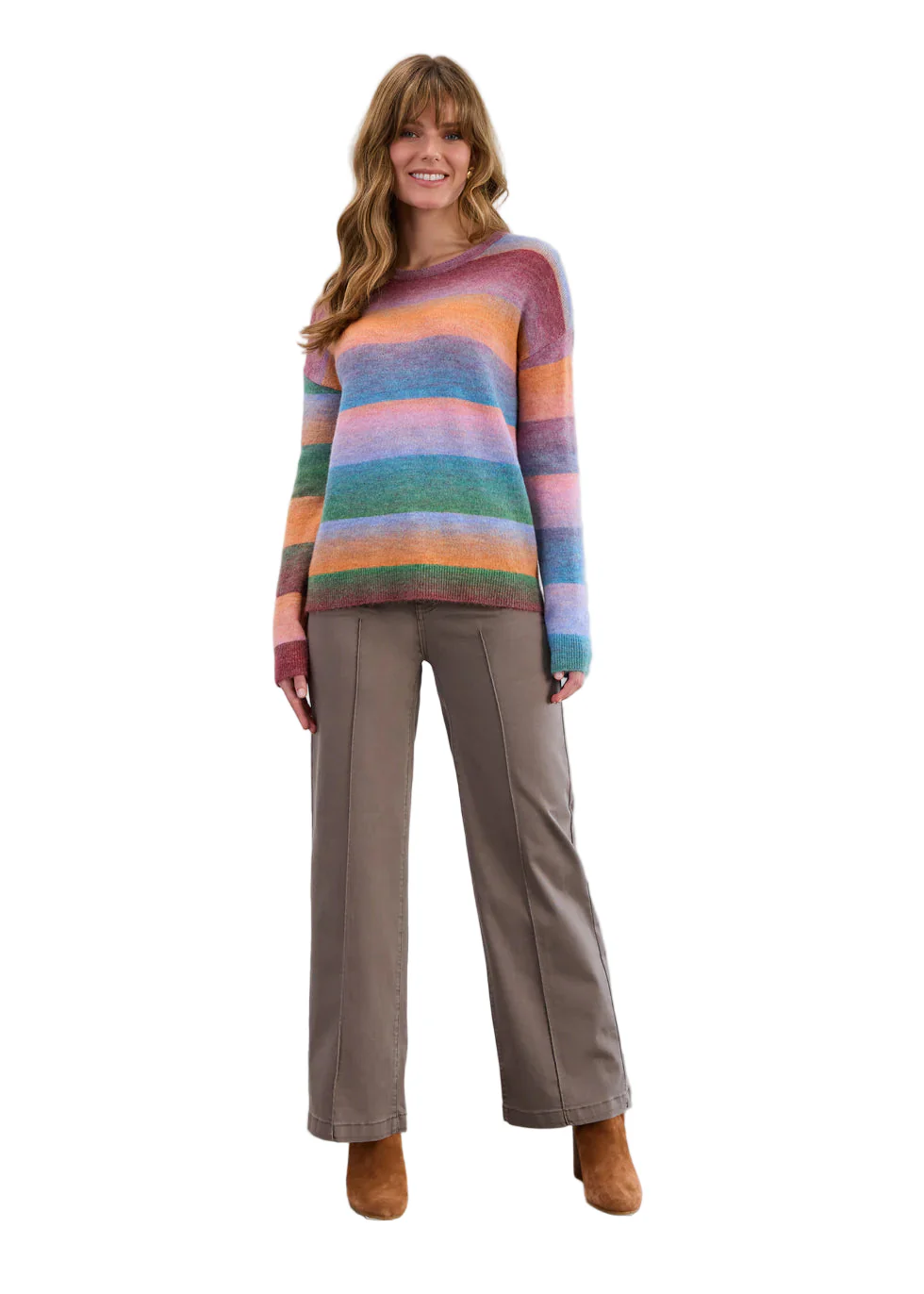FDJ French Dressing Brixton Spacedye Striped Sweater - Image 3