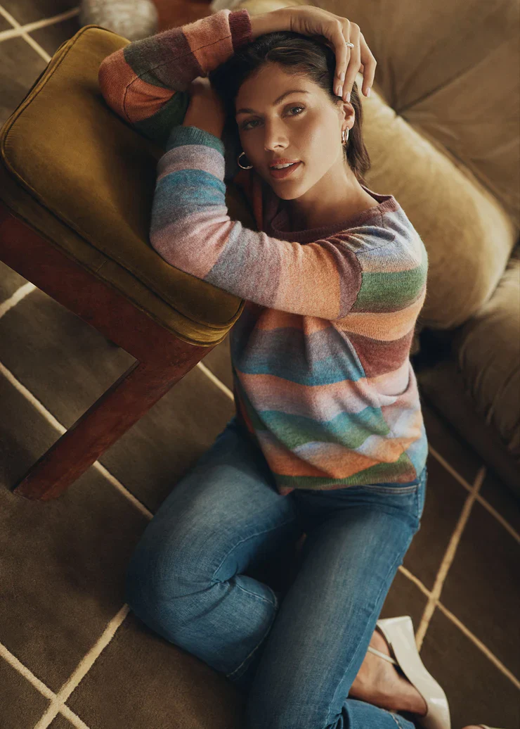 FDJ French Dressing Brixton Spacedye Striped Sweater - Image 4