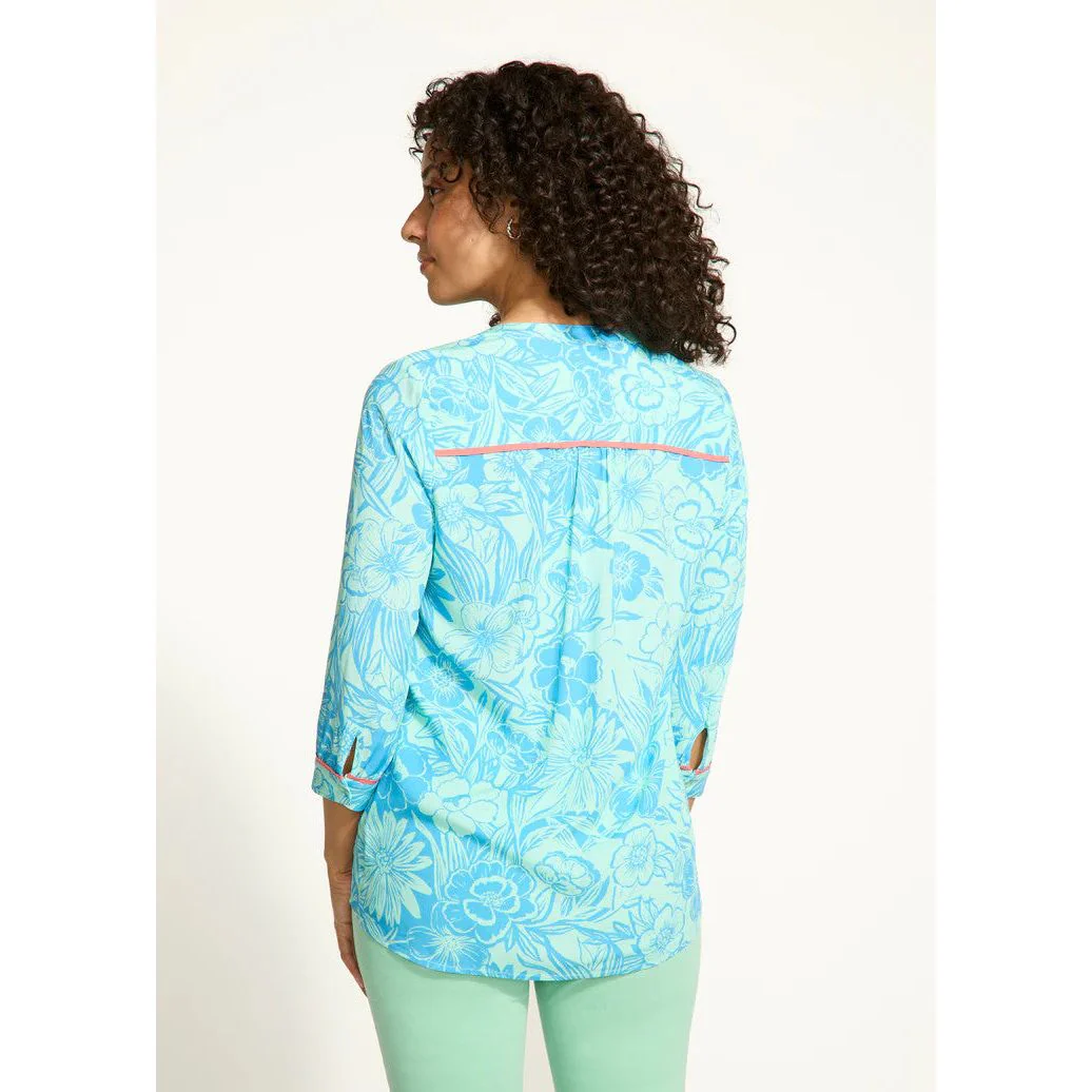 FDJ French Dressing Bicolor Floral Piping Detail Shirt - Image 3