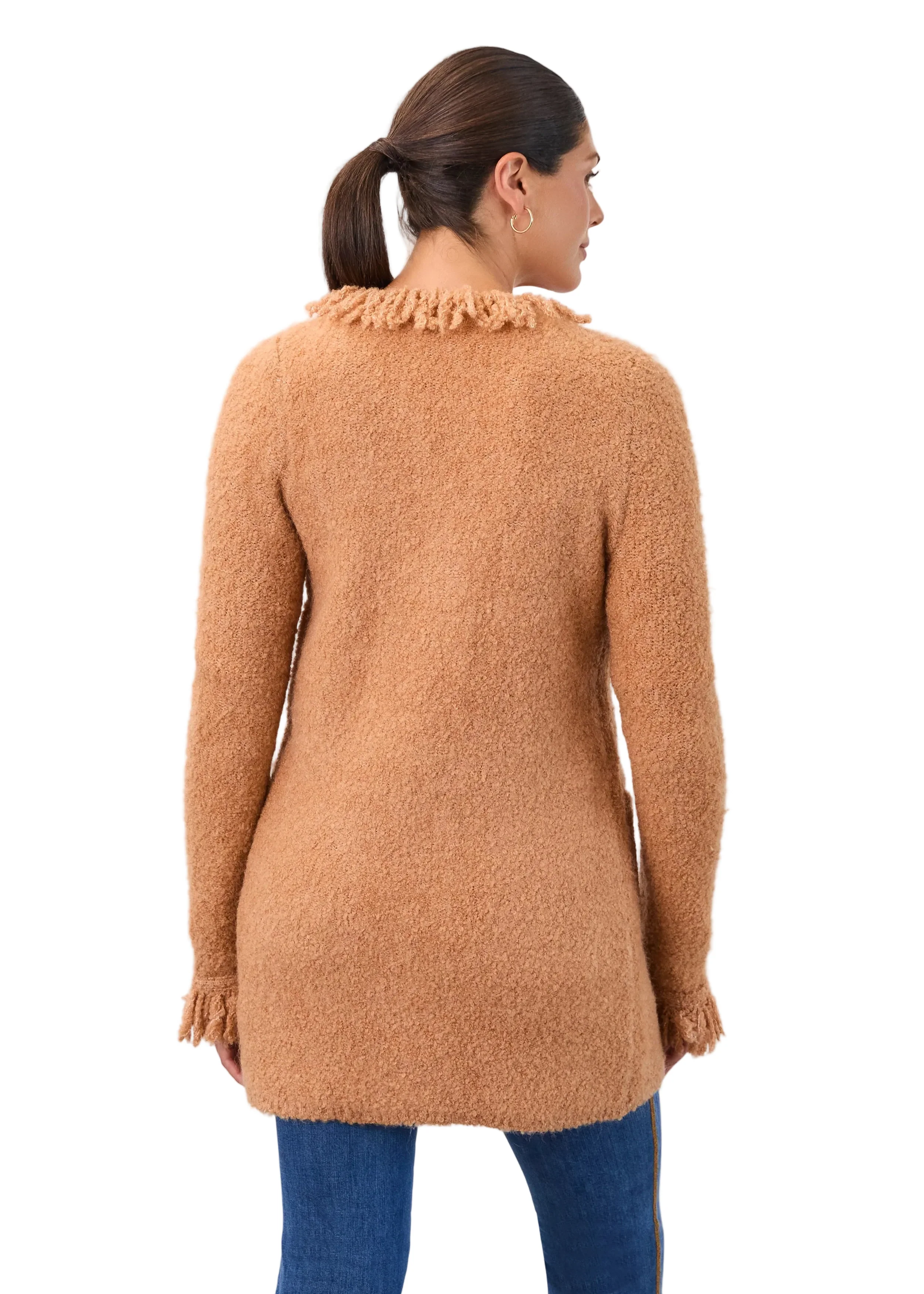 FDJ French Dressing Fringed Cardigan Sweater Coat (Caramel)(1463227) - Image 2