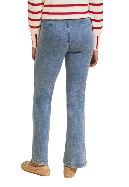 FDJ French Dressing Front Ankle Knot Detail Pull On Boot Leg Jean (Med Wash) - Image 2