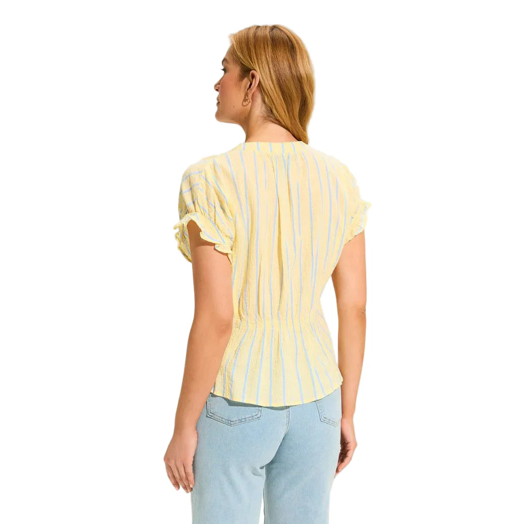 FDJ French Dressing Crinkle Lemonade Stripe Top - Image 2