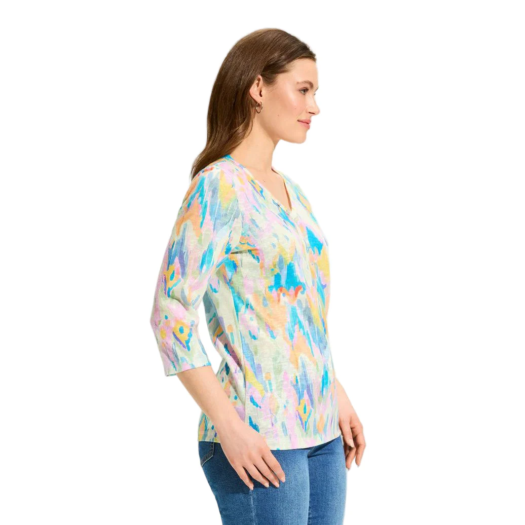 FDJ French Dressing Definitely Notch Neck Top - Image 3