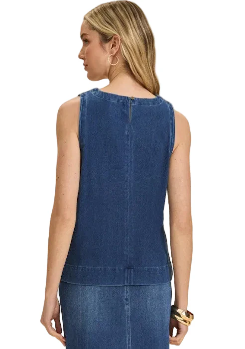 FDJ French Dressing Denim Sleeveless Top (BLUDEN) - Image 2