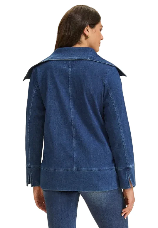 FDJ French Dressing Draped Front Jean Jacket (BLUDEN)(1447131) - Image 2