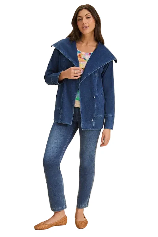 FDJ French Dressing Draped Front Jean Jacket (BLUDEN)(1447131) - Image 3