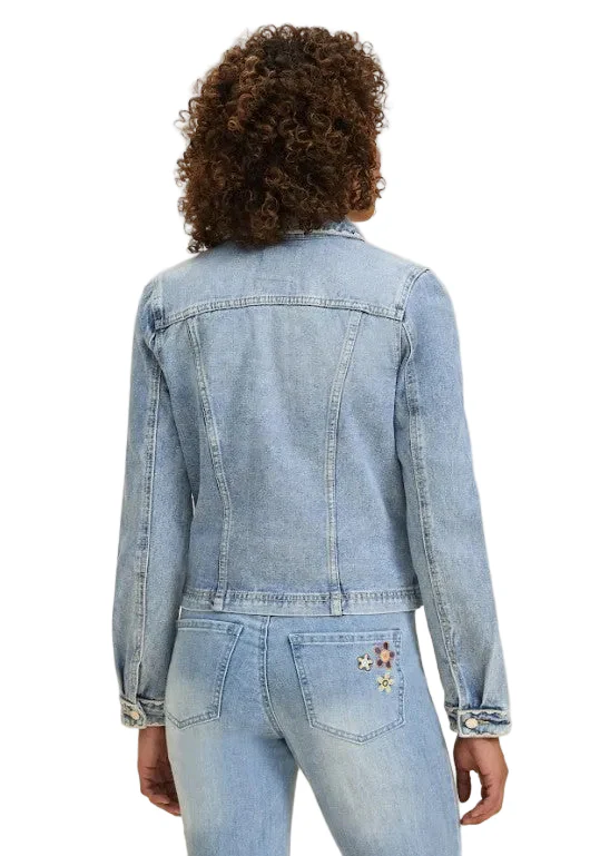 FDJ French Dressing Embroidered Collar, Yoke & Cuffs Jean Jacket (PALEWASH)(1450632) - Image 2