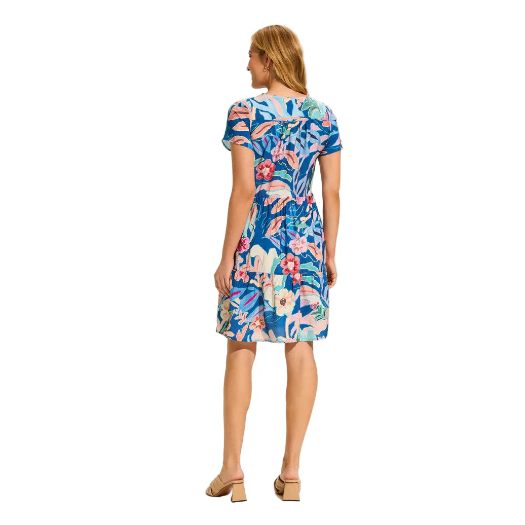FDJ French Dressing Floral Camo Crinkle Tiered Shift Dress - Image 2