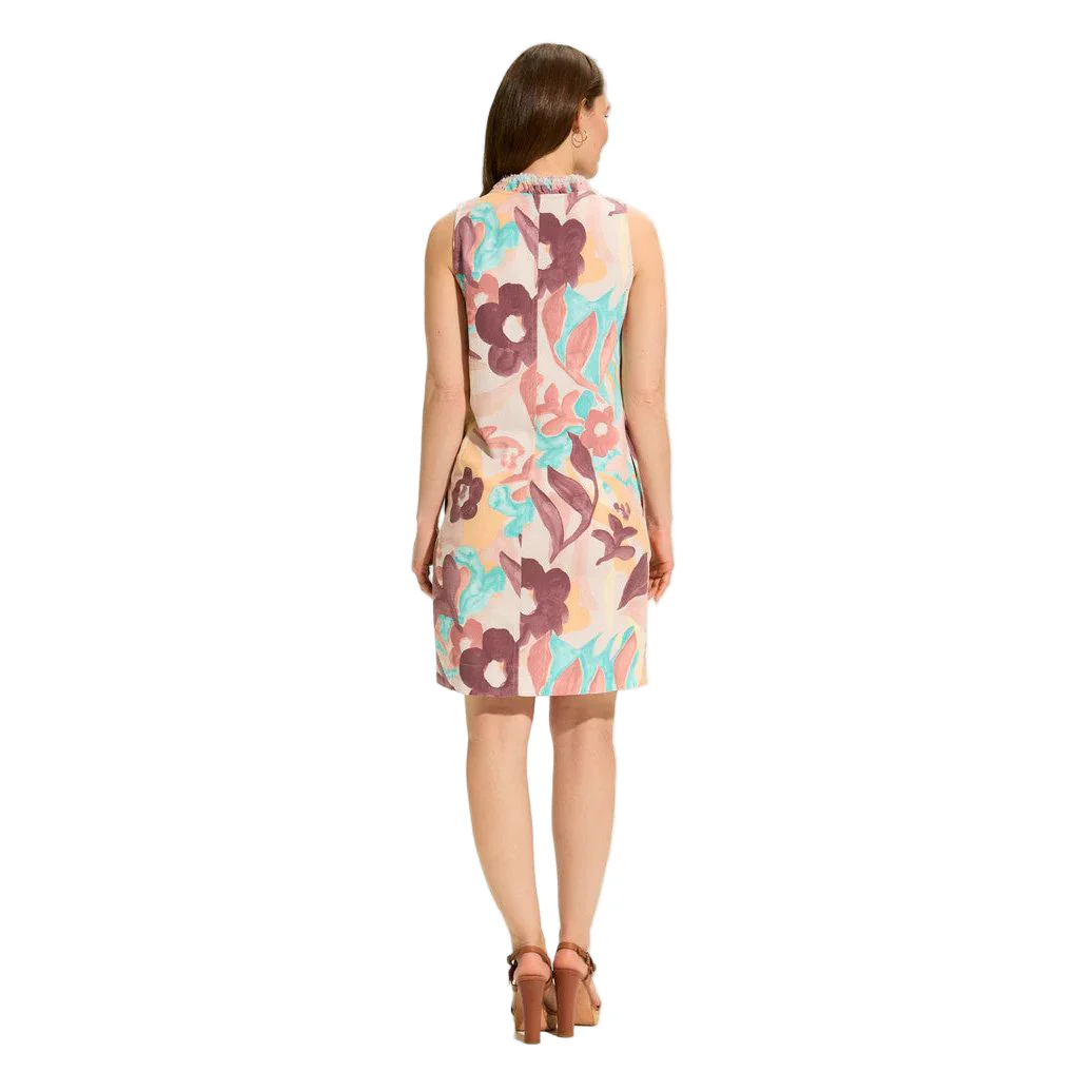 FDJ French Dressing Floral Camo Print Linen Shift Dress - Image 2