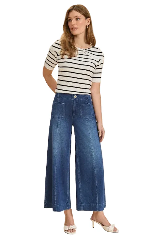 FDJ French Dressing Front Seam Pull-On Wide Crop Jeans (BLUDEN)(2915131) - Image 3