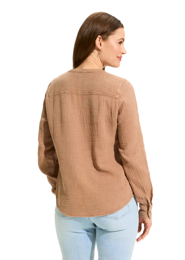 FDJ French Dressing Walnut Cotton Gauze Shirt - Image 2