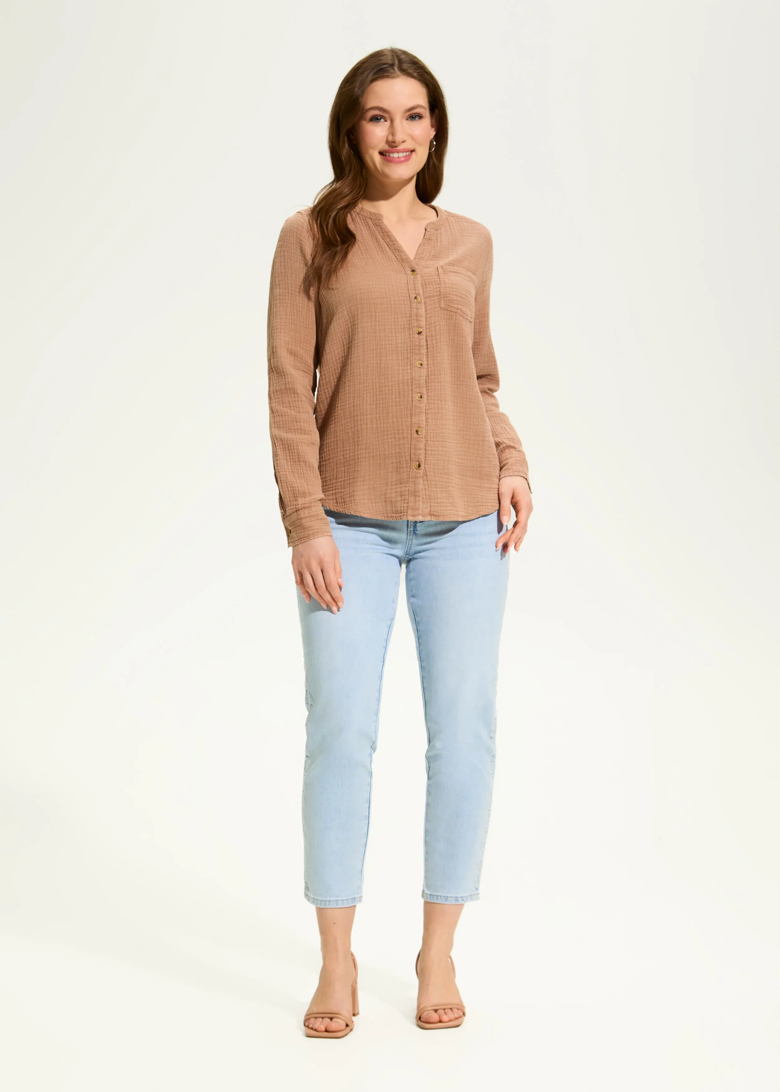 FDJ French Dressing Walnut Cotton Gauze Shirt - Image 3