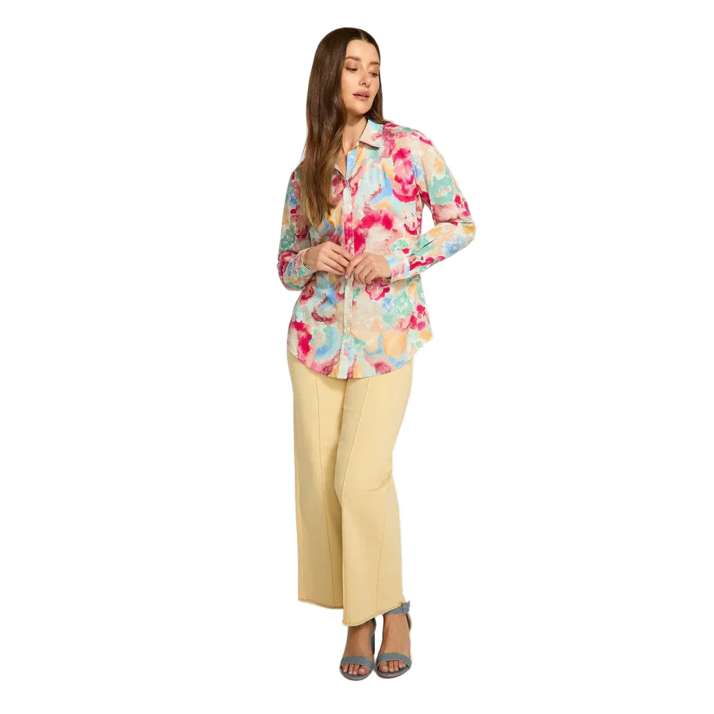 FDJ French Dressing Grand Floral Print Classic Button Front Shirt