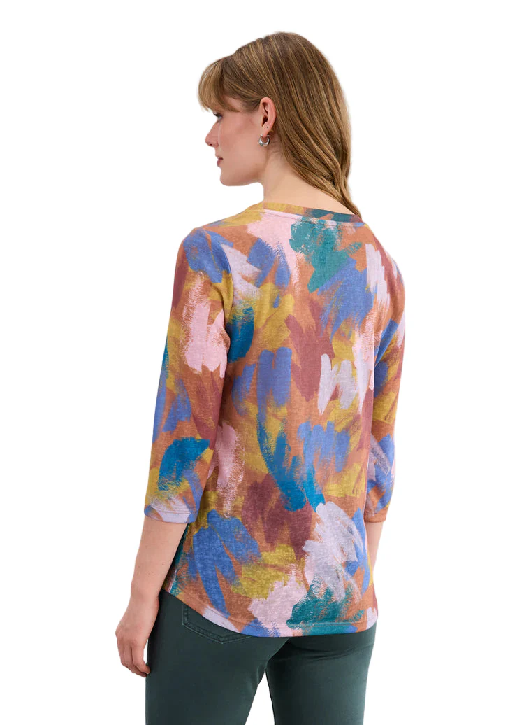FDJ French Dressing Abstract Paint Stroke  Scoop Neck Top (3263451) - Image 2