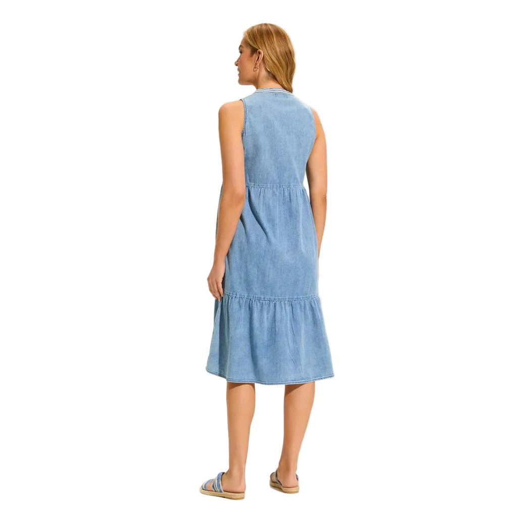 FDJ French Dressing Light Denim Tiered Dress - Image 3