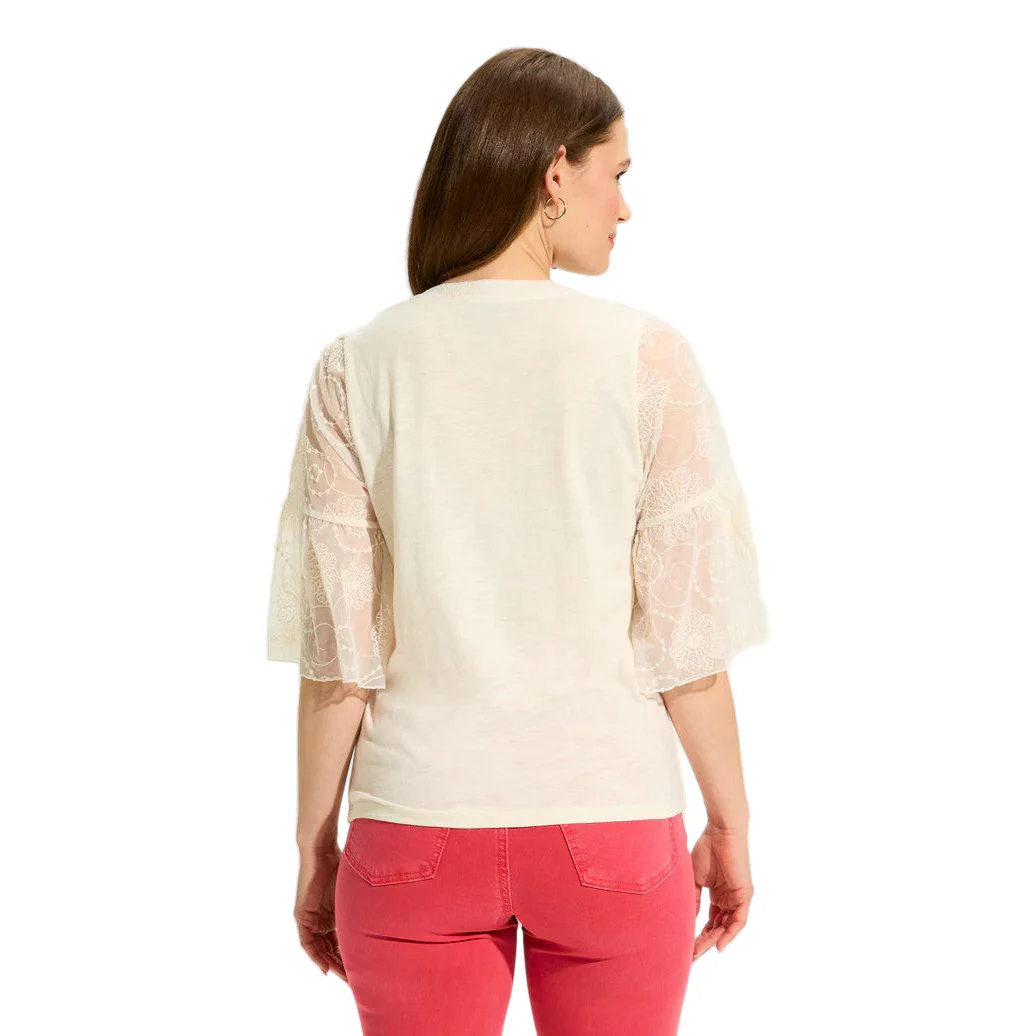 FDJ French Dressing Mesh Bell Sleeve Top - Image 3
