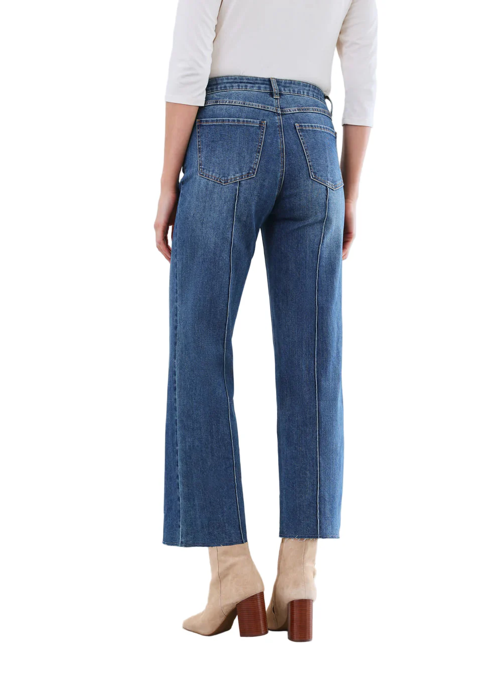 FDJ French Dressing Olivia Pintuck Wide Ankle Jeans (2201779)(vintage Wash) - Image 2