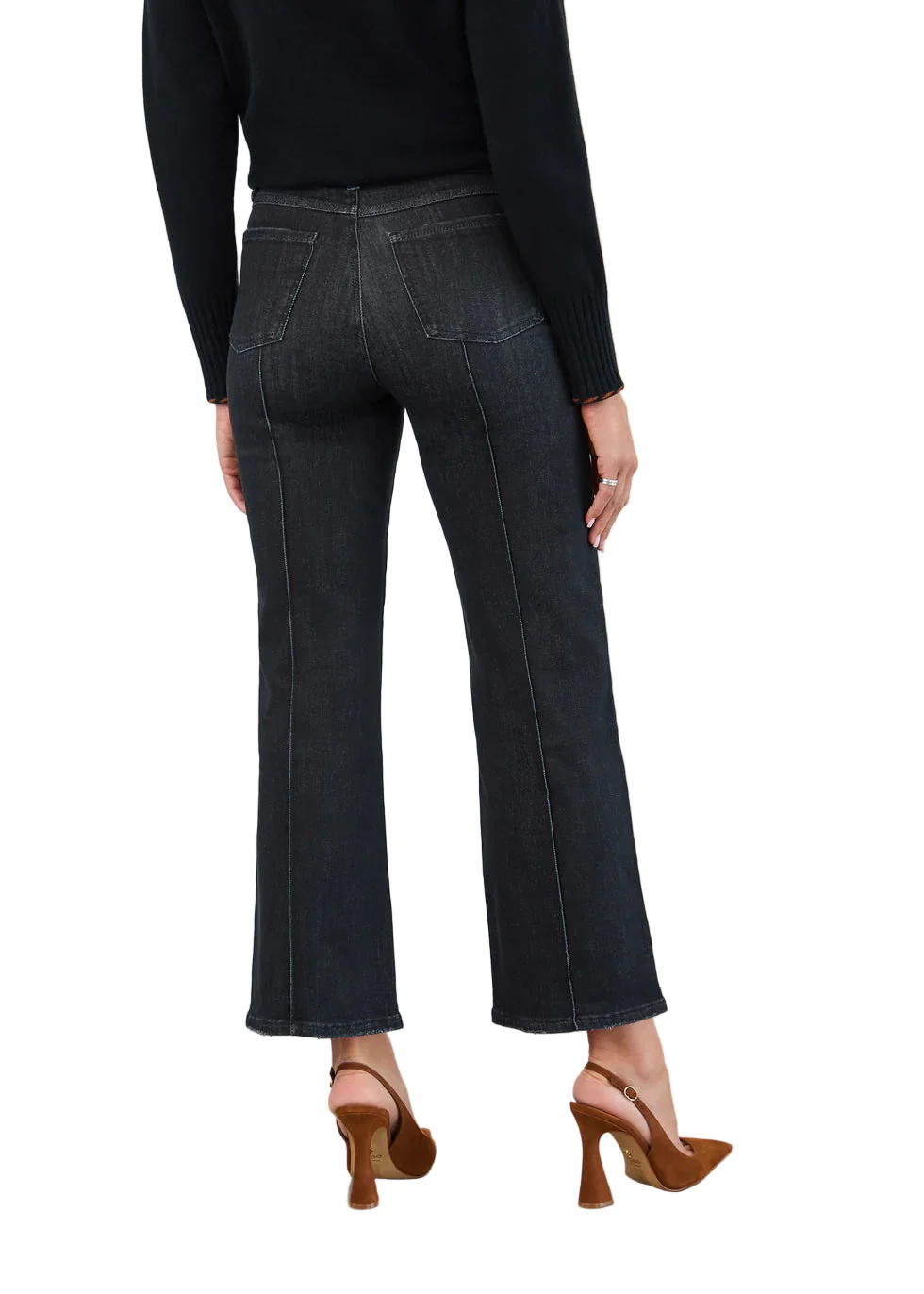 FDJ French Dressing Olivia Pintuck Wide Leg Ankle Jeans (220872)(Black Wash) - Image 2
