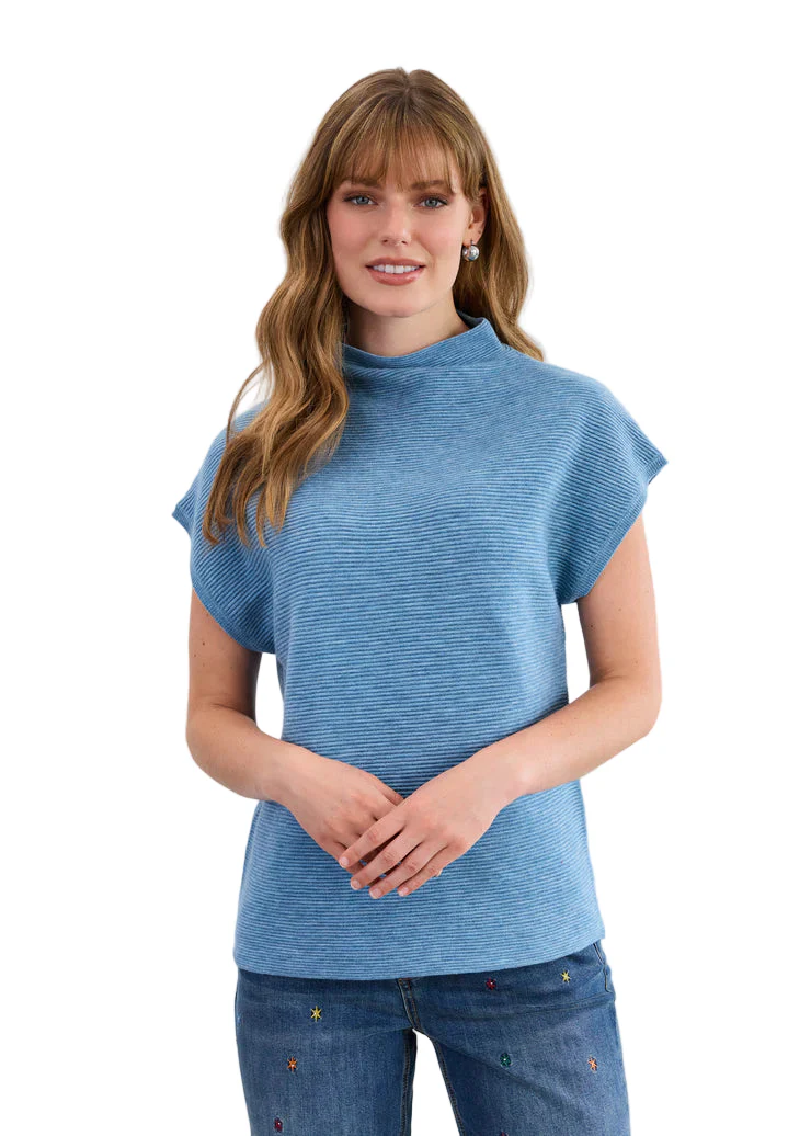 FDJ French Dressing Ottoman Textured Sweater (1012333)(Indigo)