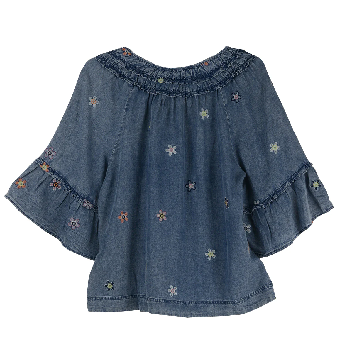 FDJ French Dressing Ruffle Denim Top (7589846) (Denim) - Image 2