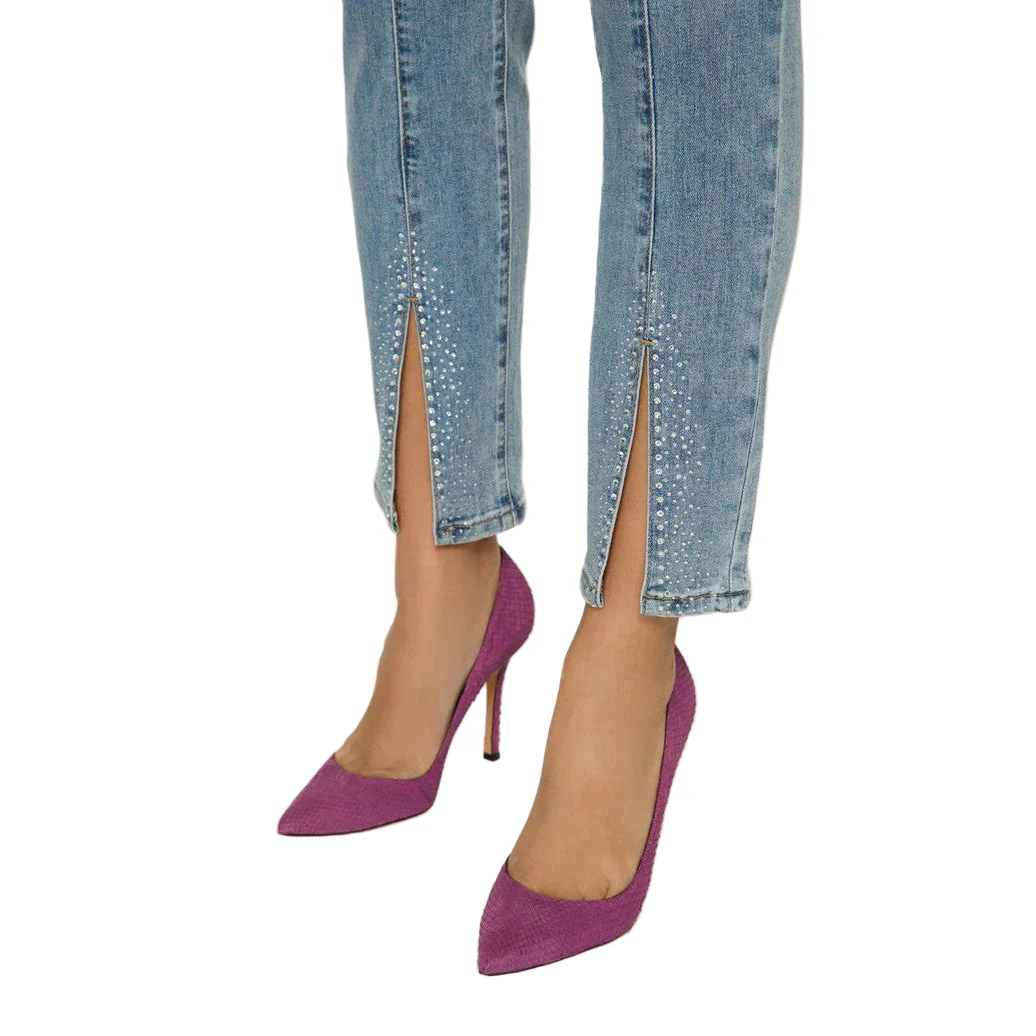 FDJ French Dressing Bedazzled Hem Pencil Ankle Jeans - Image 2
