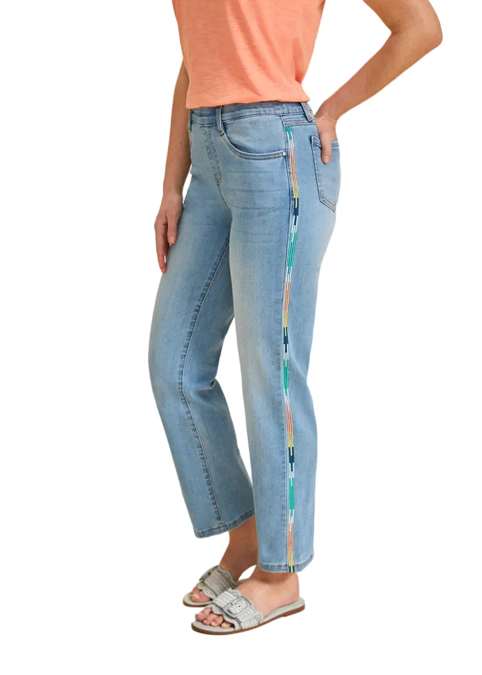 FDJ French Dressing Pull-on Straight Ankle Jeans (2904669)(Medium Blue)