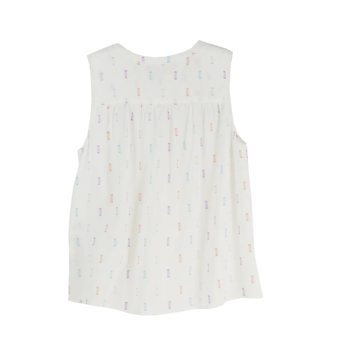 FDJ French Dressing Sleeveless V-neck Blouse (7387184) (White Sparkle) - Image 2