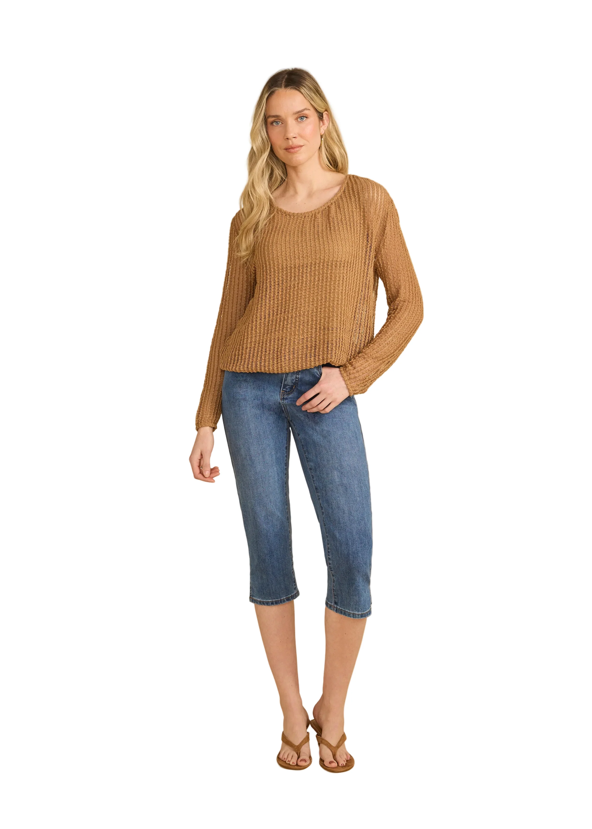 FDJ French Dressing Long Sleeve Bubble Top (3648422)(Henna) - Image 2