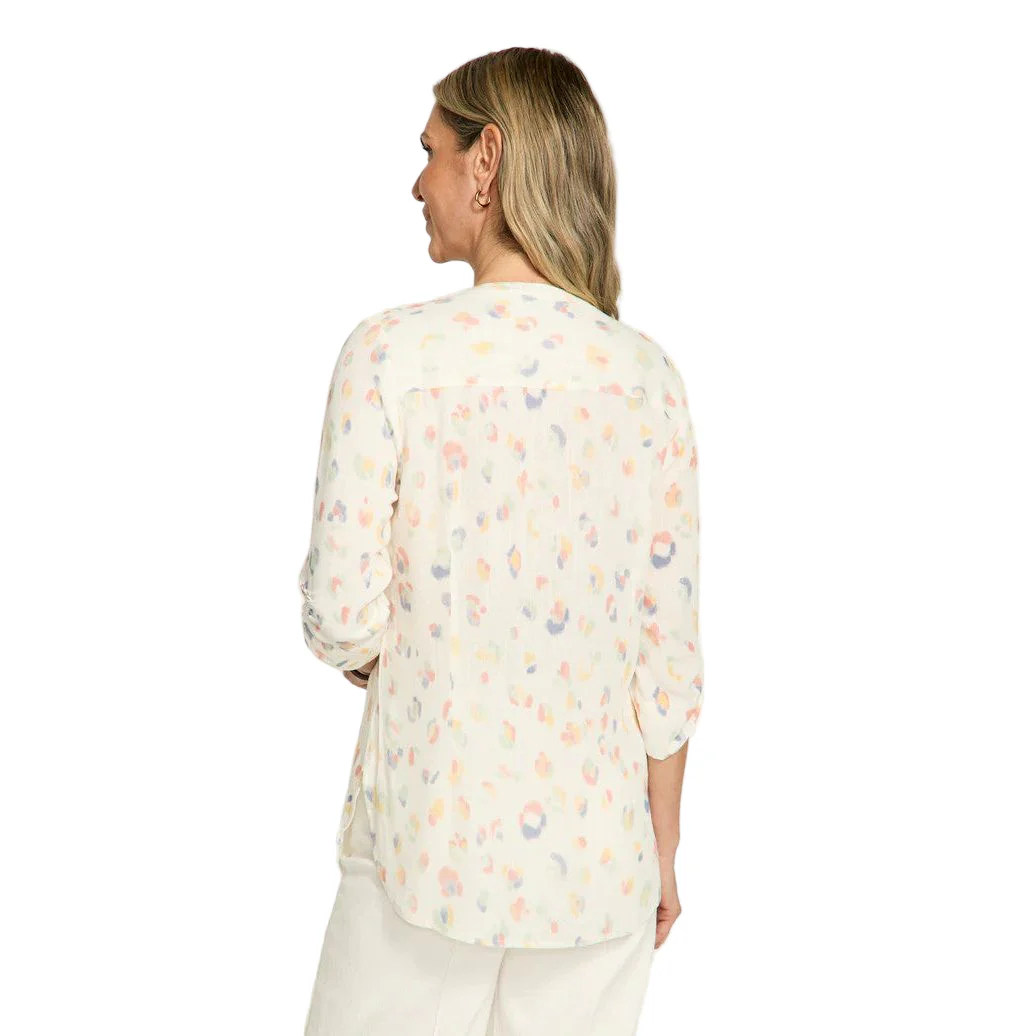 FDJ French Dressing Leopard Print Smocked Sleeve Top - Image 3
