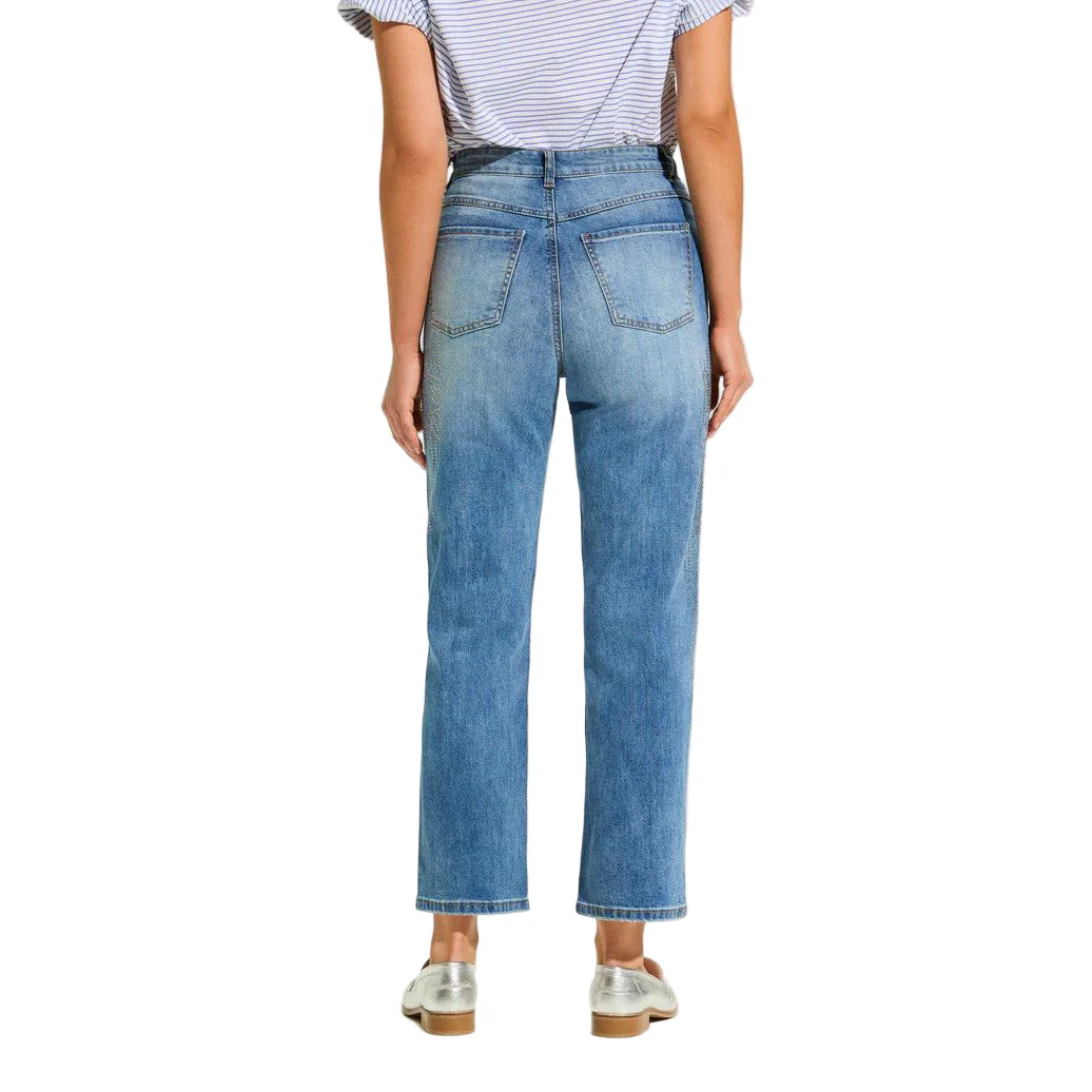 FDJ French Dressing Suzanne Bling Embellished Straight Ankle Jeans - Image 3