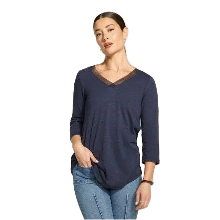 FDJ French Dressing V-Neck Solid Top (4 Colors) - Image 4
