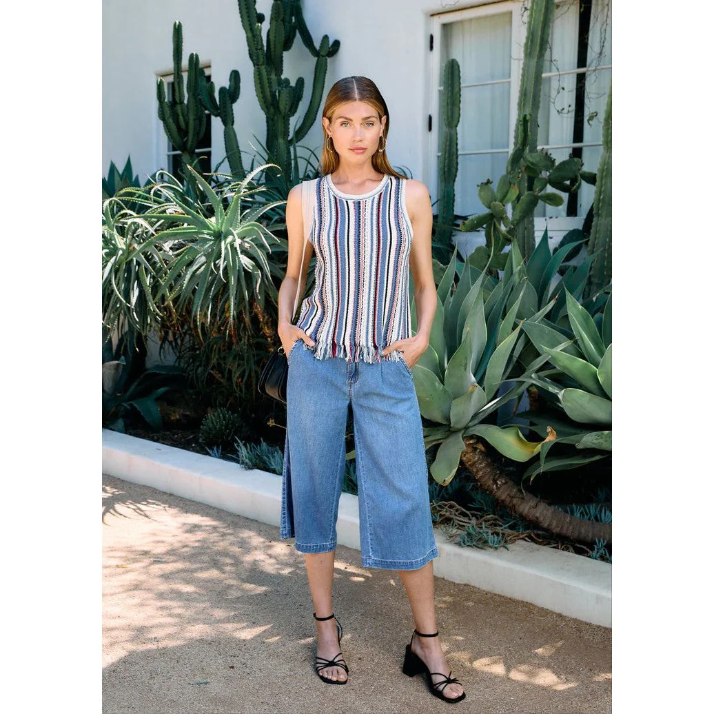 FDJ French Dressing Vertical Stripe Cami Sweater - Image 4