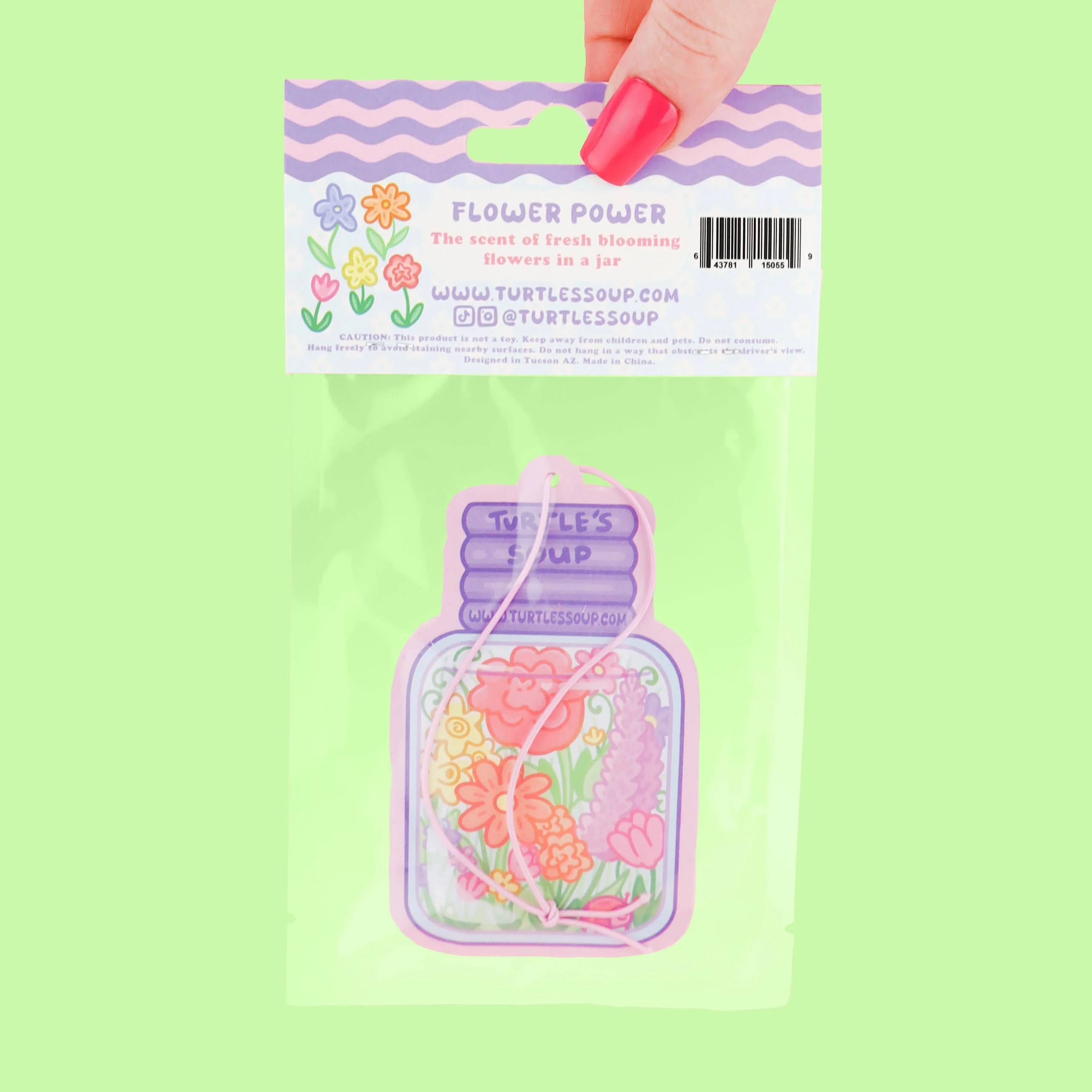 Flower Jar Cute Spring Art Floral Scented Car Air Freshener - Image 2