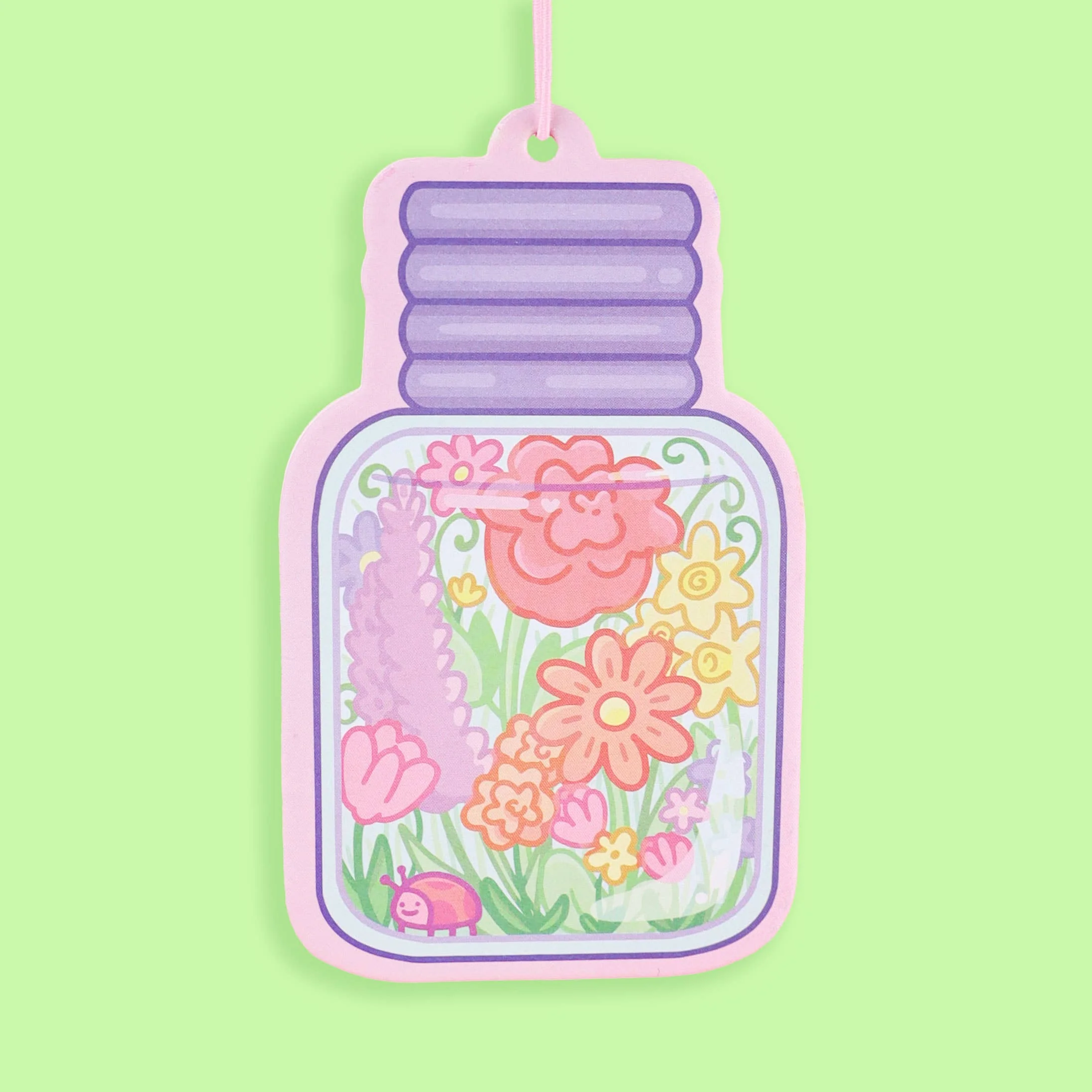 Flower Jar Cute Spring Art Floral Scented Car Air Freshener - Image 3