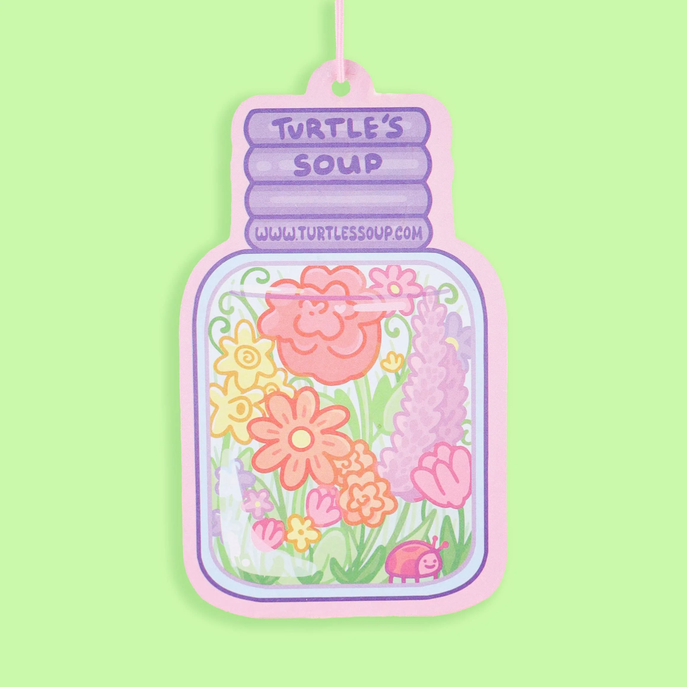 Flower Jar Cute Spring Art Floral Scented Car Air Freshener - Image 4
