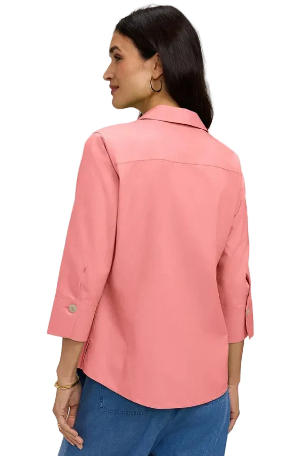 Foxcroft Paityn Essential Shirt (158998)(Coral Reef ) - Image 2