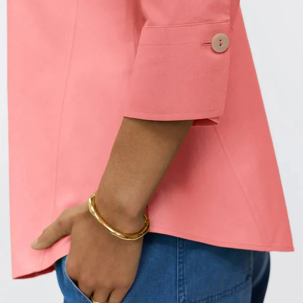 Foxcroft Paityn Essential Shirt (158998)(Coral Reef ) - Image 3