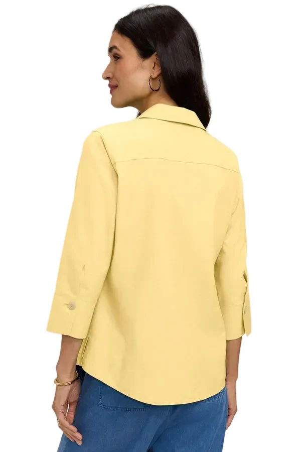 Foxcroft Paityn Essential Shirt (158998)(Lemon) - Image 2