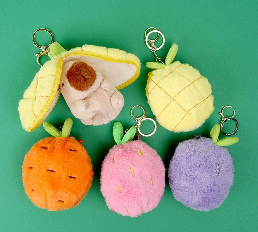 Fruit Zipper Capybara Plush Keyring (Random) - Image 4