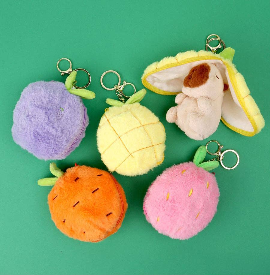 Fruit Zipper Capybara Plush Keyring (Random) - Image 6
