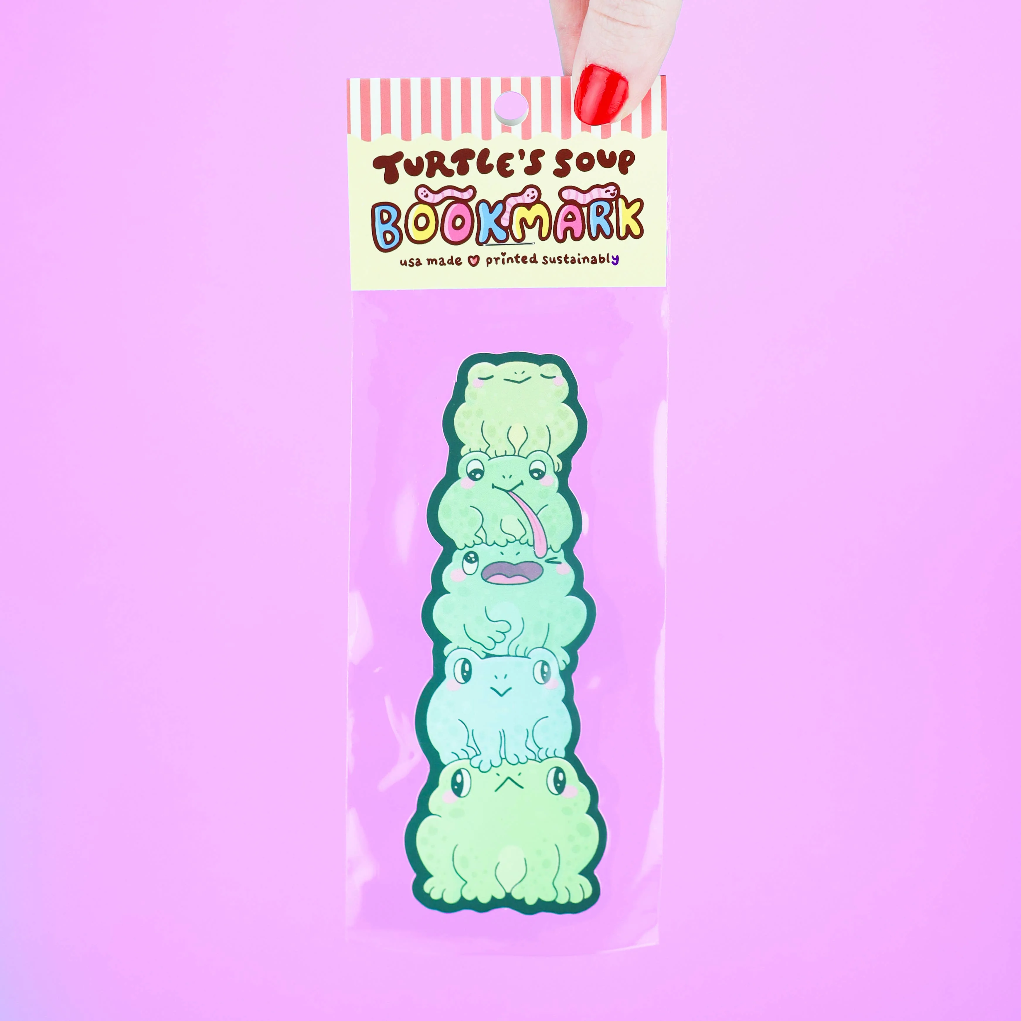 Funny Frog Butts Book Lover Reading Gift Bookmark - Image 3