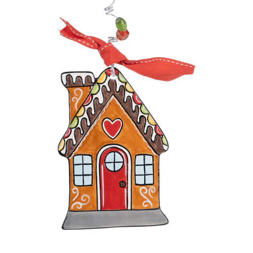 Glory Haus Ceramic Gingerbread Flat Ornament - Image 2