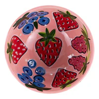 Glory Haus Ceramic Pink Berry Colander   Bowl (26163701) - Image 2