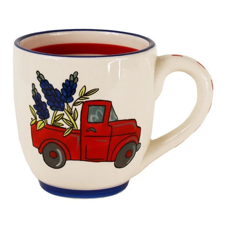 Glory Haus Howdy Y'all Bluebonnet Truck Ceramic Mug - Image 2